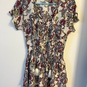 Banana Republic Paisley Print Short Sleeve Dress